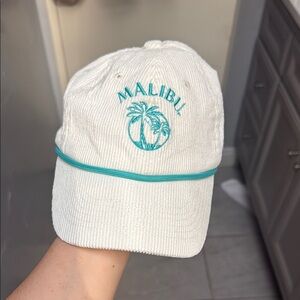 Malibu White and Teal Hat